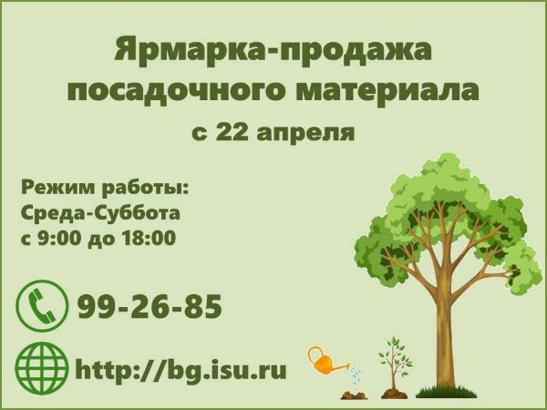 Весенняя ярмарка-продажа саженцев