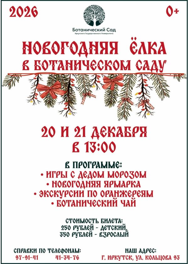 Праздник новогодней ёлки в Ботаническом саду ИГУ